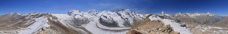 Gornergrat, Schweiz, Gigapixel Panorama, Gigapixelpanorama, Matterhorn, D&uuml;fourspitze, Gorner Gletscher, Dom, Monte Rosa H&uuml;tte